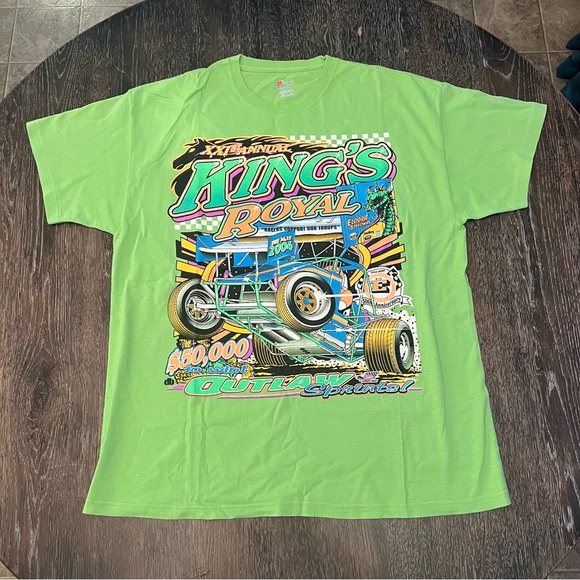 Vintage 2004 Kings Royal Sprint Car Racing T Shirt Eldora Speedway Ohio Size XL - Picture 2 of 13